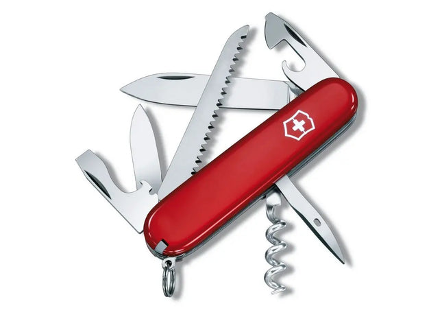 CAMPER Schweizer Taschenmesser - Rot, vielseitig und kompakt für Outdoor und Alltag TK Gruppe® Grosshandel 