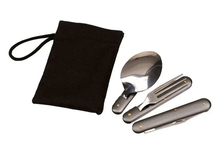 CAMPING Outdoor-Besteckset in Grau - Robust & Praktisch für Unterwegs TK Gruppe® Grosshandel 