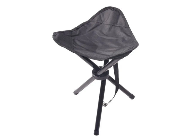 CAMPY Dreibein-Hocker in Schwarz - Kompakt & Tragbar TK Gruppe® Grosshandel 