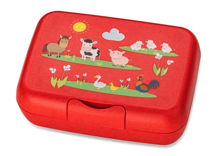 CANDY L FARM Lunchbox mit Trennschale - Organic Red Praktisch & Umweltfreundlich Vielseitige Aufbewahrung TK Gruppe® Grosshandel 