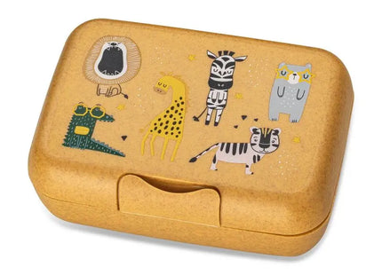 CANDY L ZOO Lunchbox mit Trennschale - Nature Wood Praktisch & Umweltfreundlich Vielseitige Aufbewahrung TK Gruppe® Grosshandel 