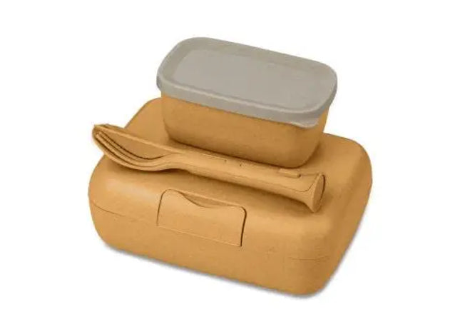 CANDY READY Lunchbox-Set mit Besteck - Natur Wüstensand, Komplett TK Gruppe® Grosshandel 