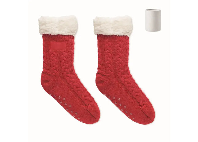 CANICHIE L Anti-Rutsch-Socken, Größe L in Rot: Sicherheit & Stil TK Gruppe® Grosshandel 