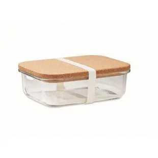 CANOA Glas Lunchbox mit Korkdeckel – Transparent, Stilvoll & Umweltfreundlich TK Gruppe® Grosshandel 