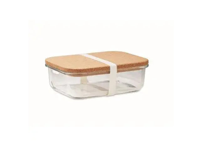 CANOA Glas Lunchbox mit Korkdeckel – Transparent, Stilvoll & Umweltfreundlich TK Gruppe® Grosshandel 