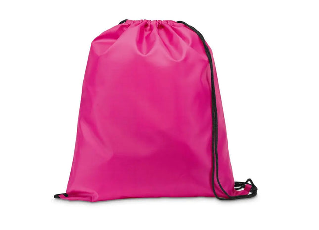 CARNABY 210D Rucksacktasche mit schwarzen Zugbändern - rosa, robust und stylisch TK Gruppe® Grosshandel 