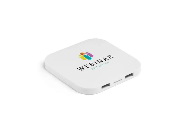 CAROLINE Kabelloses Ladegerät aus ABS mit 2.0 USB-Hub - Weiß TK Gruppe® Grosshandel 