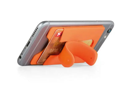 CARVER Multifunktionaler Silikon Karten- & Smartphonehalter - Leuchtend Orange TK Gruppe® Grosshandel 