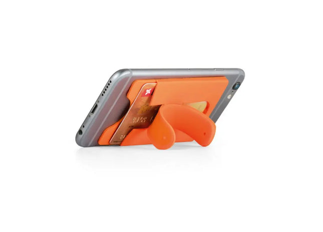 CARVER Multifunktionaler Silikon Karten- & Smartphonehalter - Leuchtend Orange TK Gruppe® Grosshandel 