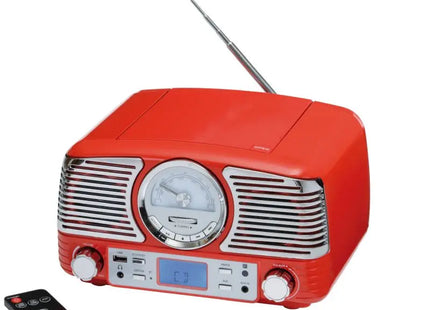 CD-Radio-Kombigerät DINER in Rot und Silber - Moderner Musikgenuss TK Gruppe® Grosshandel 