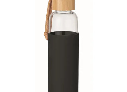 CHAI Schwarze Glas-Trinkflasche, 500 ml, Elegant & Funktional TK Gruppe® Grosshandel 