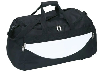 CHAMP Elegante Sporttasche, 35L, Schwarz-Weiß TK Gruppe® Grosshandel 