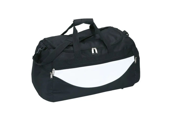 CHAMP Elegante Sporttasche, 35L, Schwarz-Weiß TK Gruppe® Grosshandel 