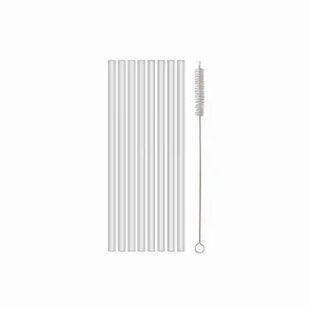 CHEERS STRAWS SMALL: Kleine Kristallklare Trinkhalme mit Bürste TK Gruppe® Grosshandel 