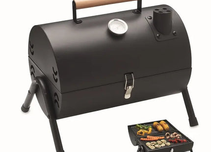 CHIMEY Tragbarer BBQ Grill in Schwarz - Ideal für Unterwegs und Zuhause TK Gruppe® Grosshandel 