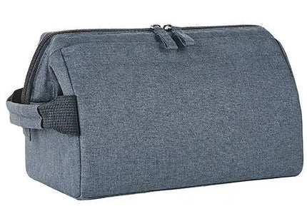 CIRCLE Reißverschlusstasche in Blau-Grau Meliert - Modern & Vielseitig, 100 Zeichen TK Gruppe® Grosshandel 