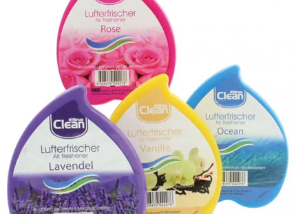 CLEAN Duftgel-Lufterfrischer, 150g, 4 Verschiedene Düfte - Langanhaltende Frische TK Gruppe® Grosshandel 