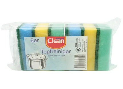 CLEAN Küchenschwämme, 6 Stück, 85x55x30mm – Effiziente Reinigung TK Gruppe® Grosshandel 