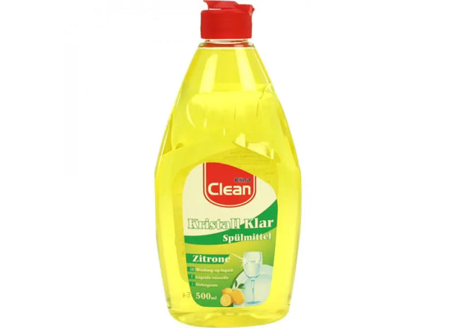 CLEAN Zitronen-Spülmittel, 500ml - Kraftvolle Reinigung & Frischer Duft TK Gruppe® Grosshandel 