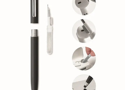 CLEANPEN Kugelschreiber mit Reinigungsset – Schwarz, Multifunktional TK Gruppe® Grosshandel 