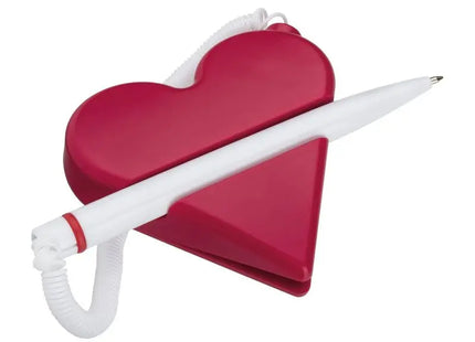 CLIC CLAC-SALERNO Notizzettelhalter mit Kugelschreiber - Rot, Praktisch & Elegant TK Gruppe® Grosshandel 