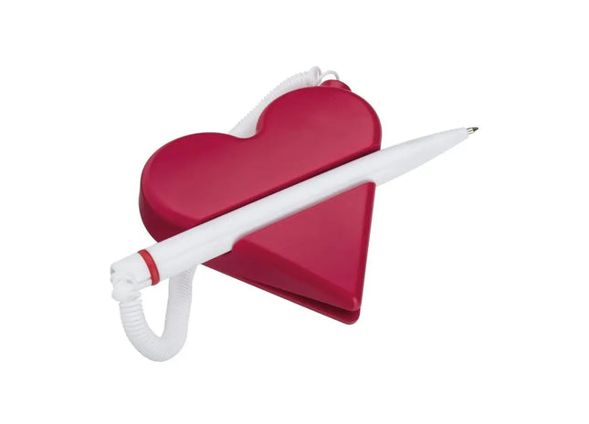 CLIC CLAC-SALERNO Notizzettelhalter mit Kugelschreiber - Rot, Praktisch & Elegant TK Gruppe® Grosshandel 