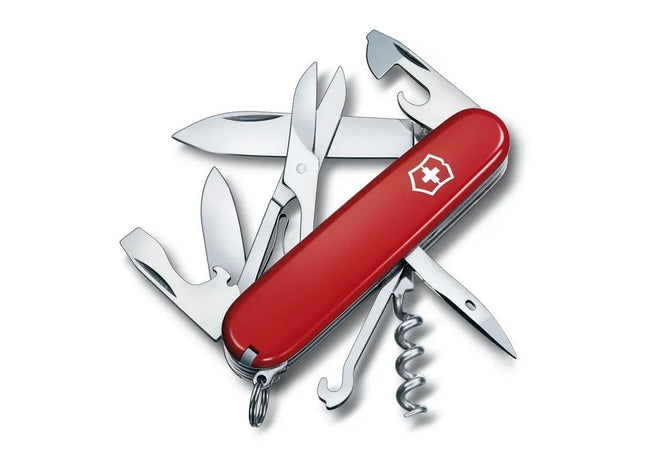 CLIMBER Schweizer Taschenmesser - Rot, vielseitig und kompakt für Outdoor-Abenteuer TK Gruppe® Grosshandel 
