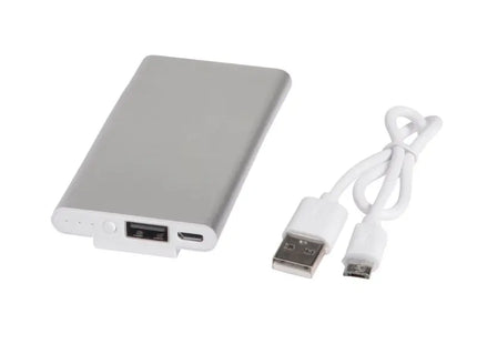 CLIP Powerbank - Zweifarbiges Design in Silber und Weiß TK Gruppe® Grosshandel 