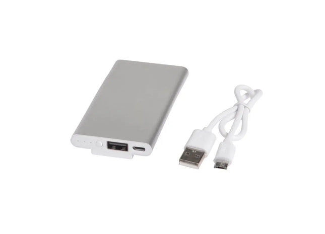 CLIP Powerbank - Zweifarbiges Design in Silber und Weiß TK Gruppe® Grosshandel 