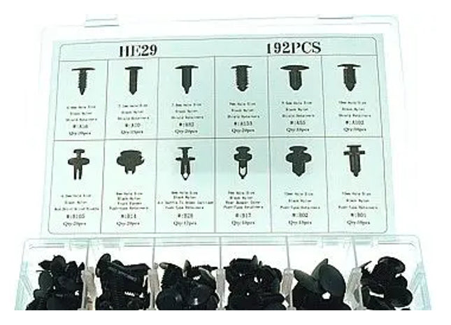 CLIP-SORTIMENT: Umfangreiches Clip-Sortiment für vielseitige Anwendungen - Sortierter Clip-Satz mit verschiedenen Befestigungsclips und Halterungen TK Gruppe® Grosshandel 