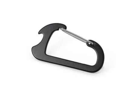 CLOSE Aluminium-Karabiner mit Dosenöffner - schwarz TK Gruppe® Grosshandel 