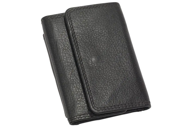 CLUB Echtleder-Geldbörse - Schwarz Luxuriöse und elegante Brieftasche für Damen und Herren TK Gruppe® Grosshandel 
