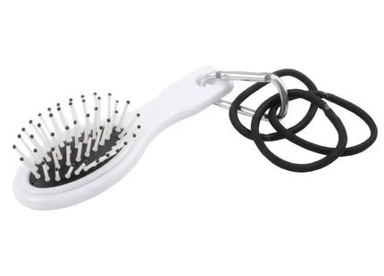 COIFFEUR Reisebürste mit Haargummis in Schwarz-Weiß – Stil & Funktion TK Gruppe® Grosshandel 