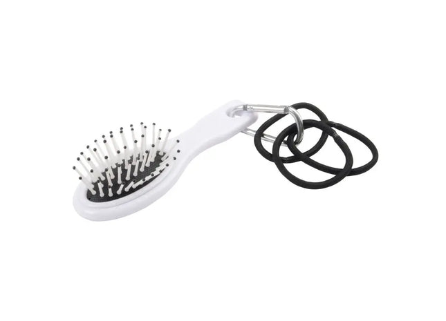 COIFFEUR Reisebürste mit Haargummis in Schwarz-Weiß – Stil & Funktion TK Gruppe® Grosshandel 