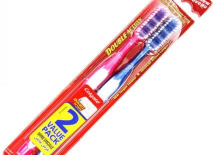 COLGATE Doppelwirkung Medium Zahnbürste, 18cm, 2er-Pack – Effektive Zahnreinigung TK Gruppe® Grosshandel 