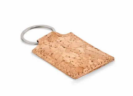 CONCON Eckiger Schlüsselring aus Kork, Beige, Stilvoll & Praktisch TK Gruppe® Grosshandel 