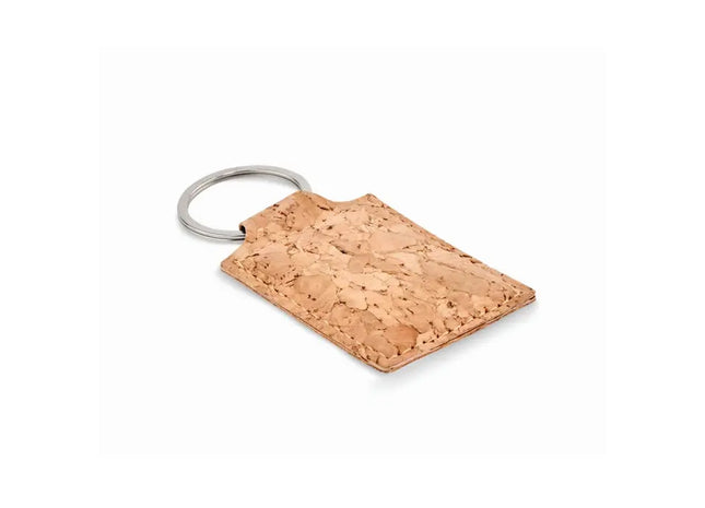 CONCON Eckiger Schlüsselring aus Kork, Beige, Stilvoll & Praktisch TK Gruppe® Grosshandel 