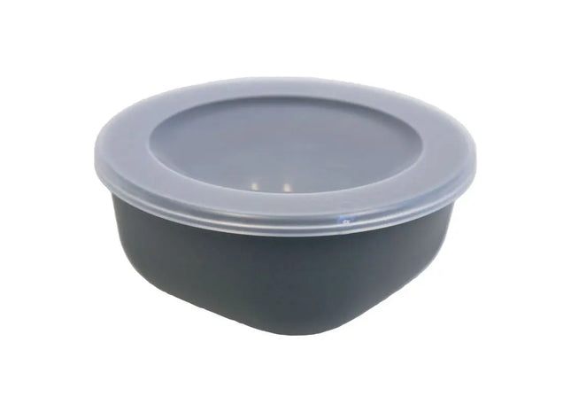 CONNECT BOX 0,7 - Nature Ash Grey, 700ml Box mit transparentem Deckel, Vielseitige Aufbewahrungsbox TK Gruppe® Grosshandel 