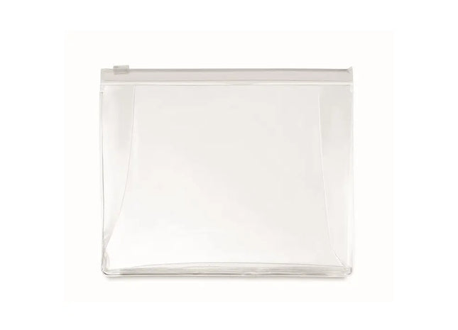 COSMOBAG Transparente Kosmetiktasche in Weiß - Elegant, 100 Zeichen TK Gruppe® Grosshandel 