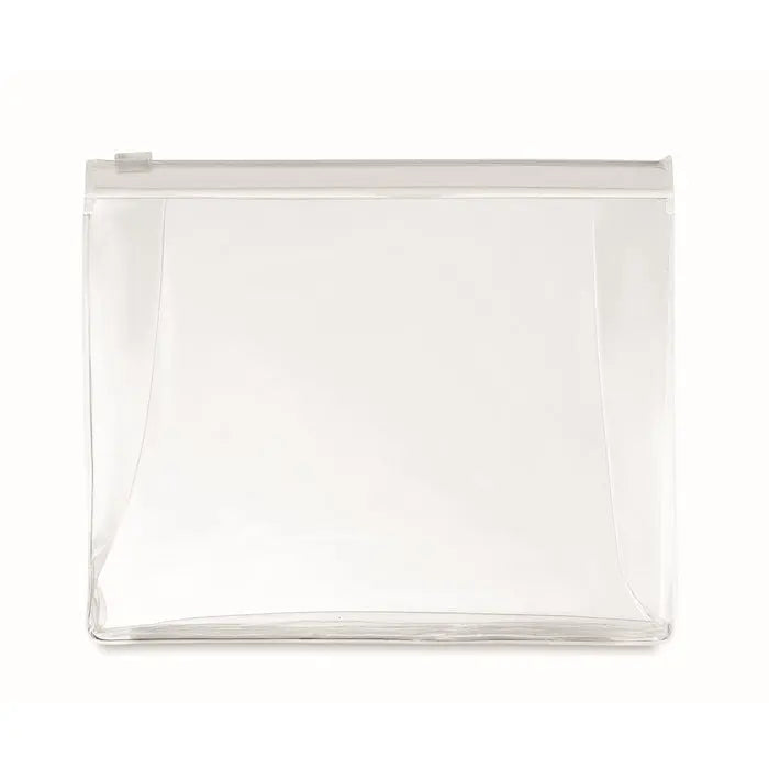 COSMOBAG Transparente Kosmetiktasche in Weiß - Elegant, 100 Zeichen TK Gruppe® Grosshandel