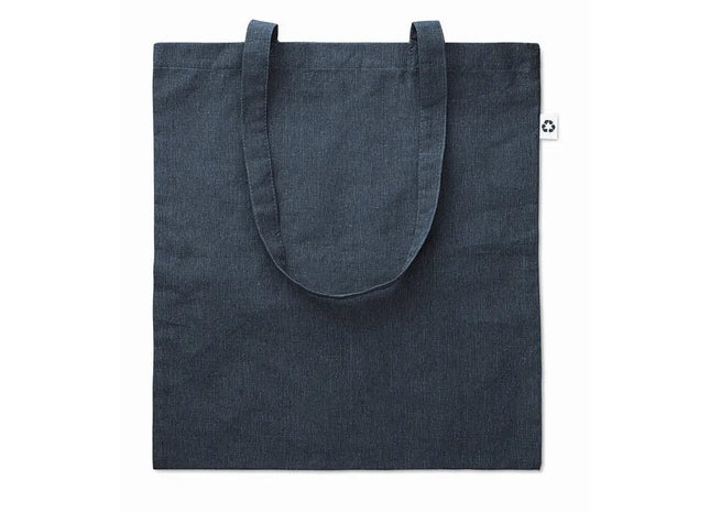 COTTONEL DUO Zweifarbige Einkaufstasche, Blau, Stylisch & Praktisch TK Gruppe® Grosshandel 