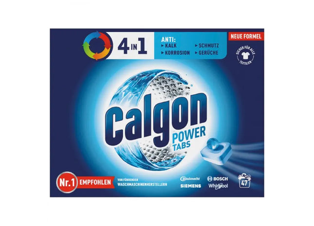 Calgon 4in1 Power Tabs, 47 Stück - Wasserenthärter & Kalkschutz für Haushaltsgeräte TK Gruppe® Grosshandel 