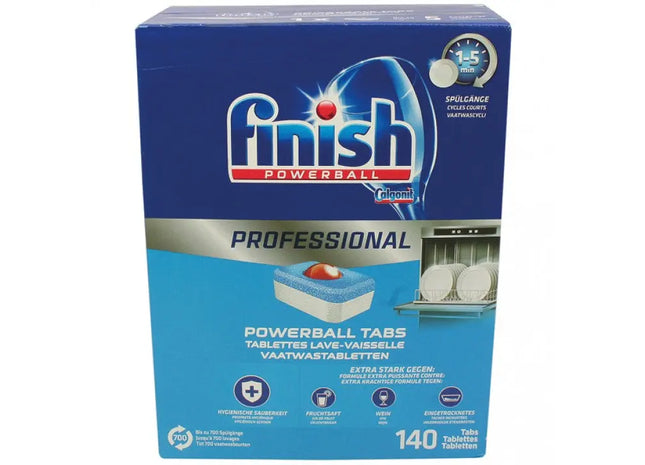 Calgonit Finish Prof. 140 Stück Powerball Geschirrspültabs - Intensive Reinigung & Glanz TK Gruppe® Grosshandel 