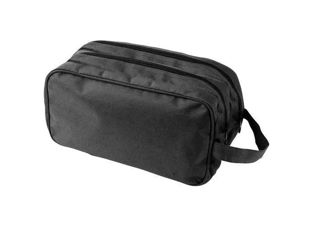 Calista Polyester Kulturtasche in Schwarz - Elegant & Praktisch, 100 Zeichen TK Gruppe® Grosshandel 