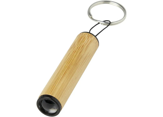 Cane Schlüsselanhänger mit LED-Licht, aus natürlichem Bambus - umweltfreundlich und praktisch TK Gruppe® Grosshandel 