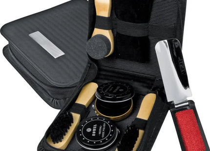 Cannes Schuhputzset in Schwarz - Komplett & Kompakt für Unterwegs TK Gruppe® Grosshandel 