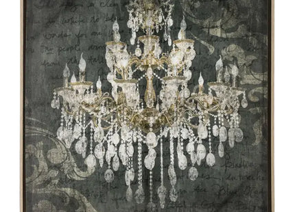 Canvas Bild Kronleuchter, 76x76cm – Leinwand-Wandkunst | Eleganter Kronleuchter-Druck TK Gruppe® Grosshandel 