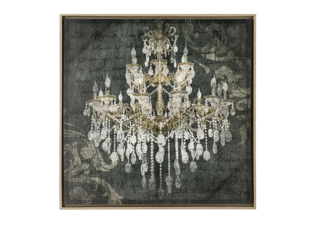 Canvas Bild Kronleuchter, 76x76cm – Leinwand-Wandkunst | Eleganter Kronleuchter-Druck TK Gruppe® Grosshandel 