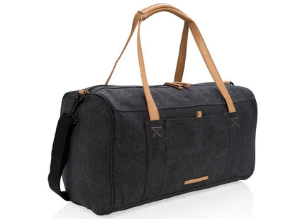 Canvas Reisetasche PVC-frei schwarz – Umweltfreundlicher und robuster Reisebegleiter TK Gruppe® Grosshandel 