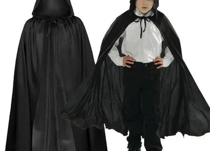 Cape halloween schwarzer kapuzenmantel verkleidung kostüm für kind